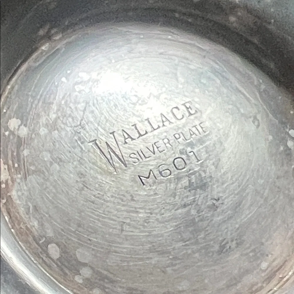 Vintage Wallace Silver-plated Sugar Bowl and Creamer Set